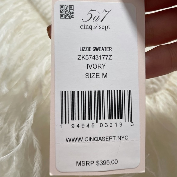 Cinq a sept white feather sweater - Picture 6 of 8
